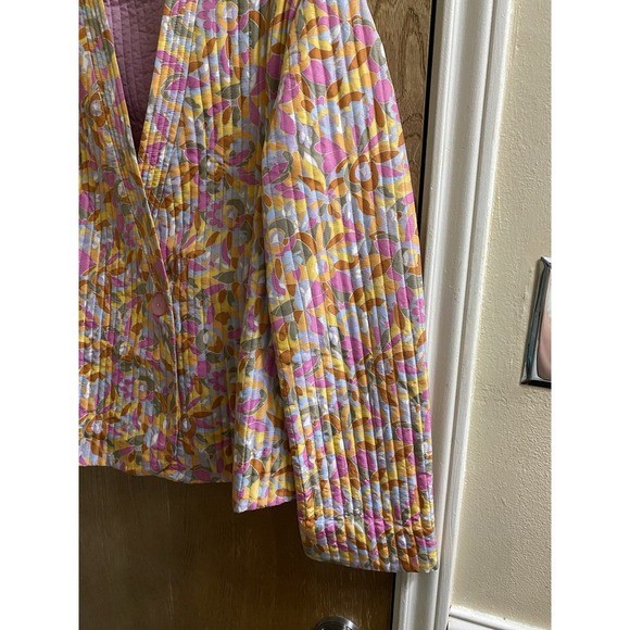 NEW Sigrid Olsen Silk Multicolored Jacket Quilted Floral Pattern Sz Petite M NWT - Picture 7 of 15